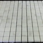 Mozaika Marmurowa Lotus Biały 2,3x2,3 cm wymiary płytki na siatce 30,5x30,5x1 cm struktura powierzchni: polerowana