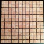 Mozaika Trawertynowa Midas Red 2,3x2,3 cm wymiary płytki na siatce 30,5x30,5x1 cm struktura powierzchni:  antykowana