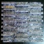 Mozaika Marmurowa Toros Black Wall Panel wymiary płytki na siatce 30,5x30,5x1 cm struktura powierzchni:  szlifowana łupana