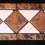 Mozaika Marmurowa Geometric Fryz wymiary płytki na siatce 26,7x7,7x1 cm struktura powierzchni: polerowana