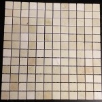 Mozaika Marmurowa Crema Marfil 2,3x2,3 cm wymiary płytki na siatce 30x30x1 cm struktura powierzchni: polerowana