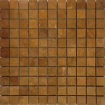 Mozaika Marmurowa Gold 2,3x2,3 cm wymiary płytki na siatce 30,5x30,5x1 cm struktura powierzchni: szlifowana