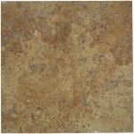 Trawertyn Midas Brown     wymiary płytki 45,7x45,7x1,2 cm stuktura: cementowana szlifowana