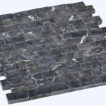 Mozaika Marmurowa Toros Black 2,3x4,8 cm wymiary płytki na siatce: 30x29x1,7 cm struktura powierzchni: łupana